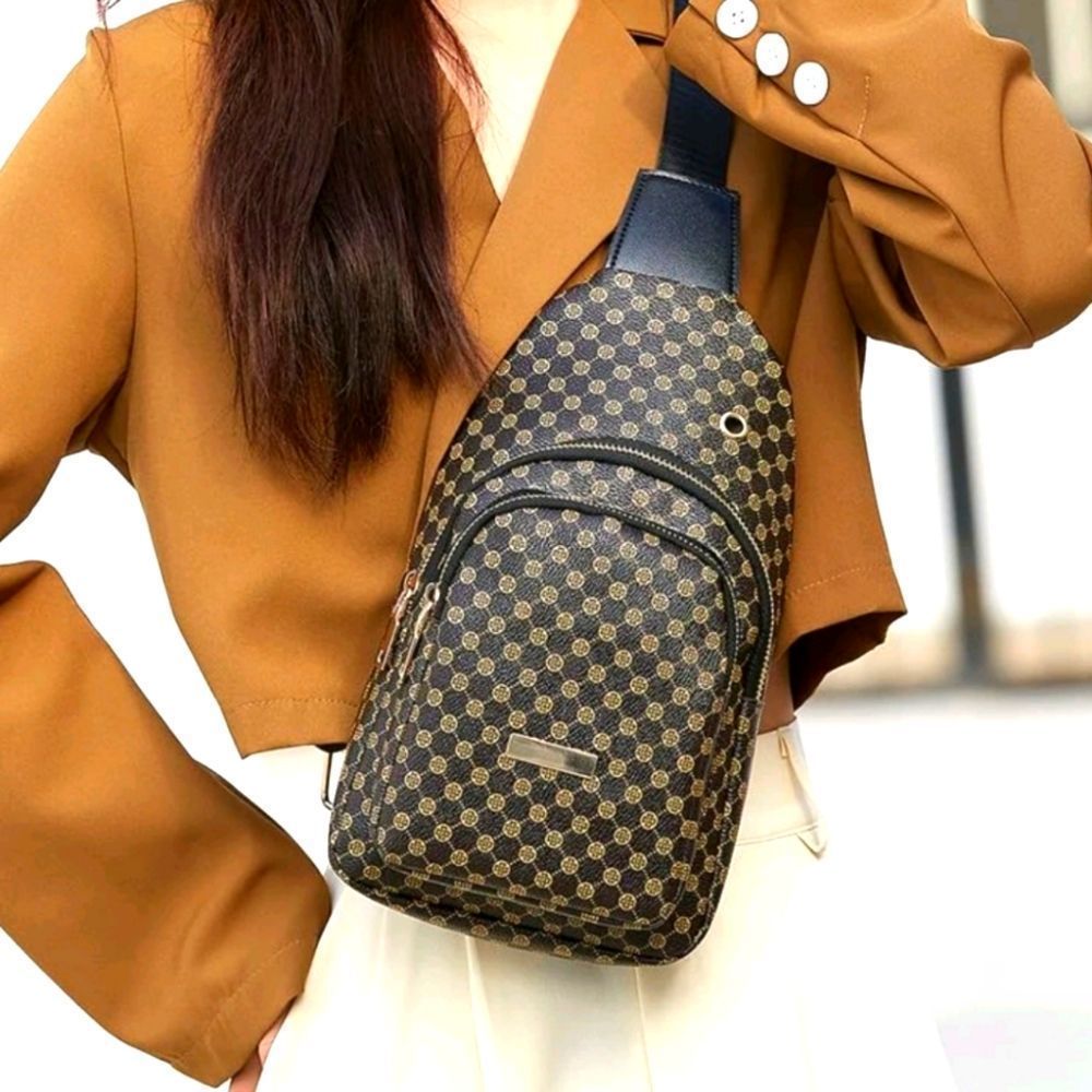 Brown Adjustable Sling Bag - Picture 2 of 9